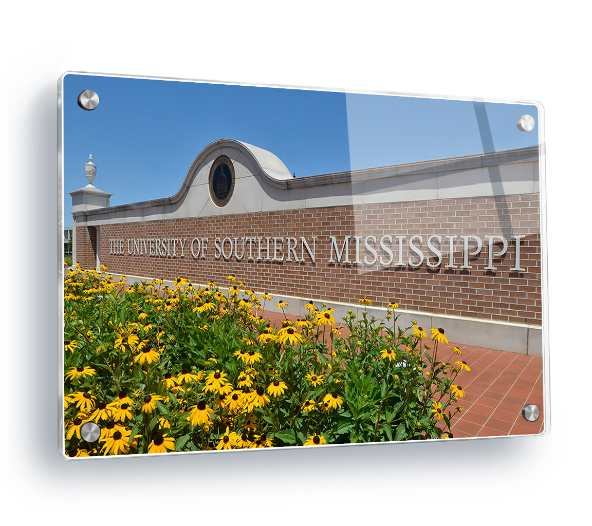 Southern Miss Golden Eagles - The University of Southern Mississippi Centennial Gateway - College Wall Art #Canvas