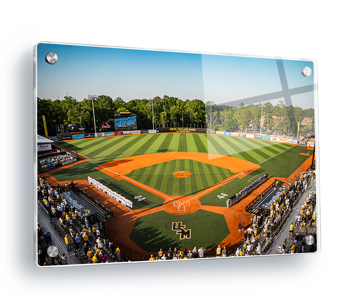 Southern Miss Golden Eagles - Pete Taylor Park - College Wall Art #Canvas