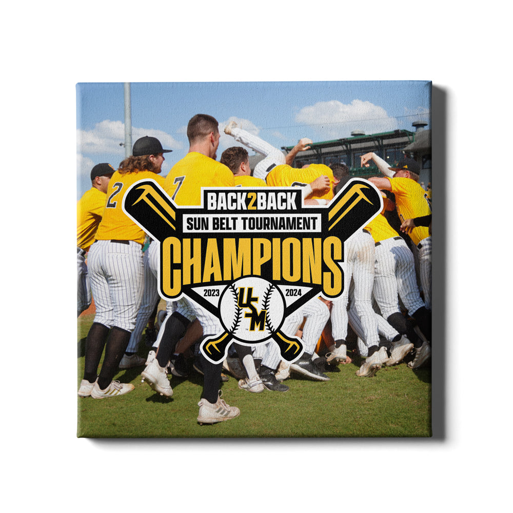 Southern Miss Golden Eagles - Back 2 Back Celebration - College Wall Art #Canvas