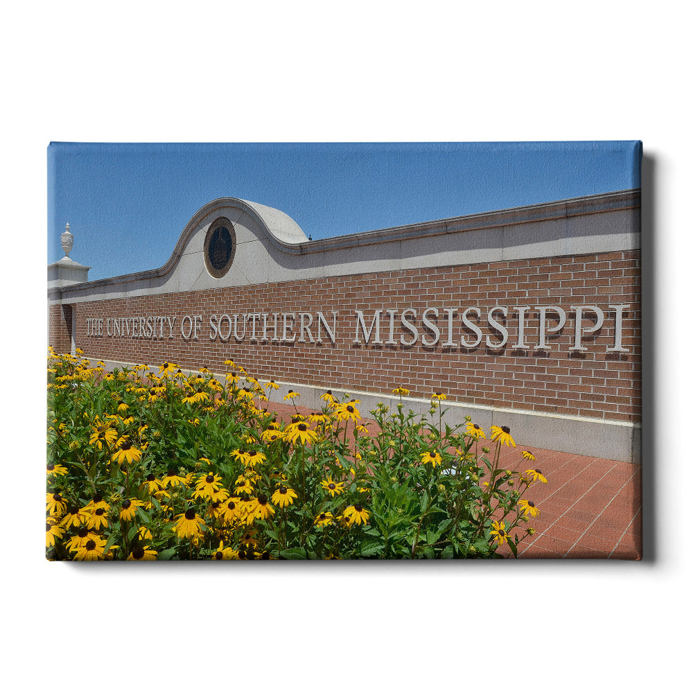 Southern Miss Golden Eagles - The University of Southern Mississippi Centennial Gateway - College Wall Art #Canvas