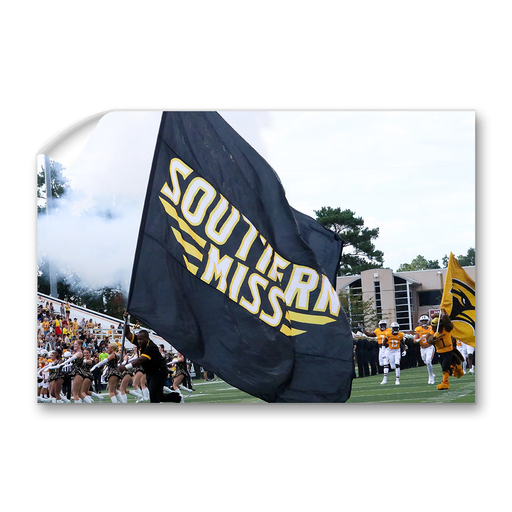 Southern Miss Golden Eagles - Southern Miss Flag - College Wall Art