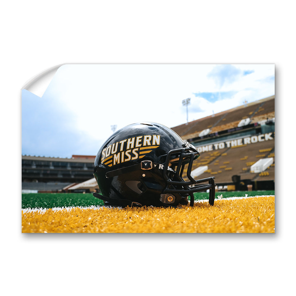 Southern Miss Golden Eagles - Southern Miss Football Helmet - College Wall Art #Canvas