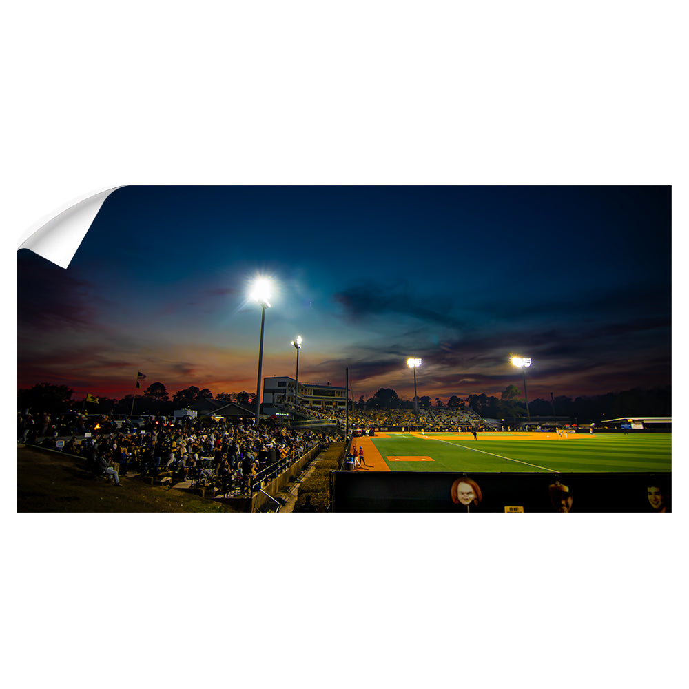 Southern Miss Golden Eagles - Pete Taylor Park Sunset Panoramic - College Wall Art #Canvas