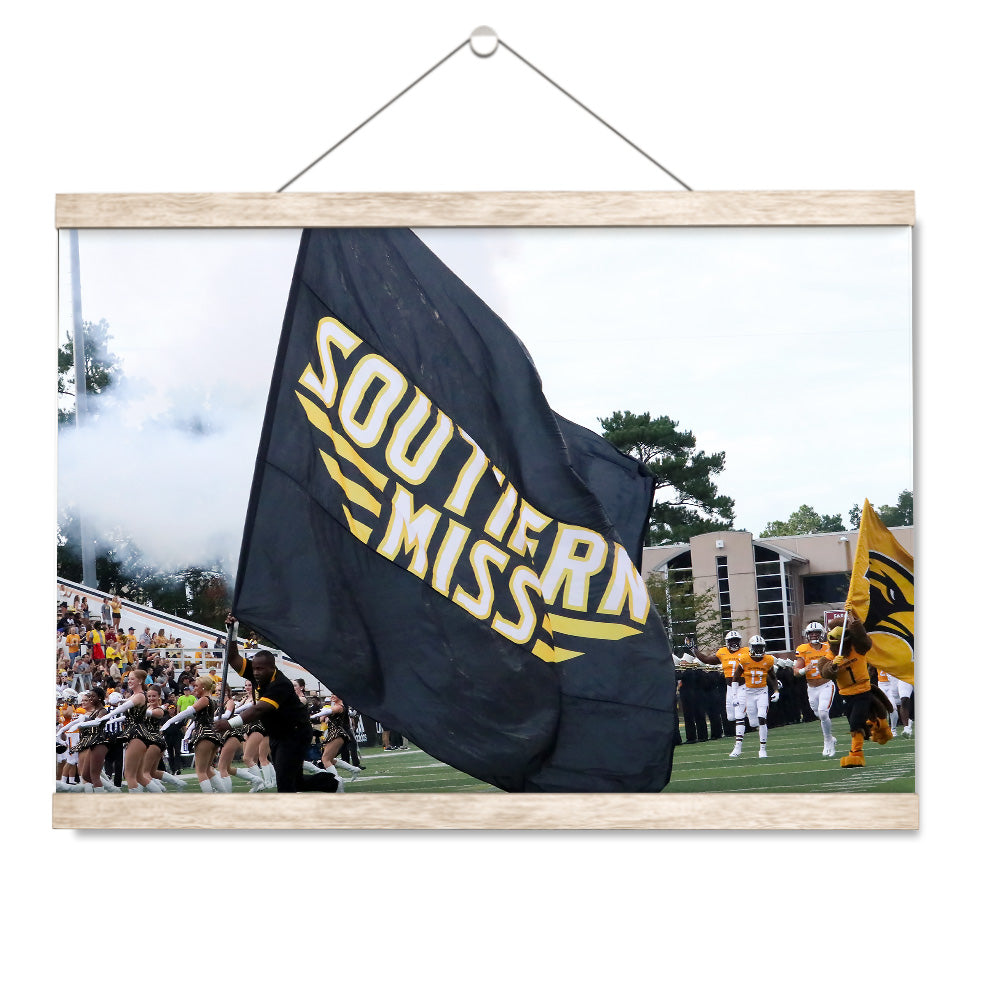 Southern Miss Golden Eagles - Southern Miss Flag - College Wall Art