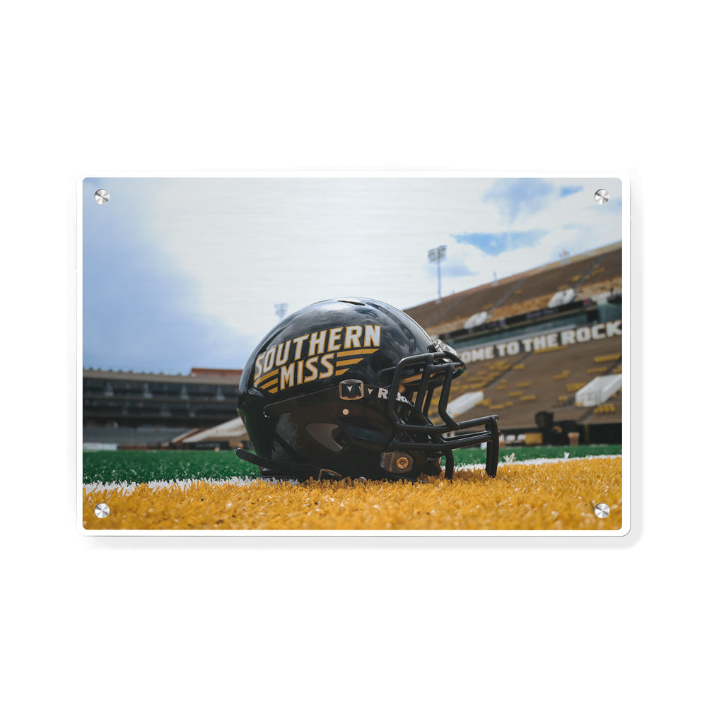 Southern Miss Golden Eagles - Southern Miss Football Helmet - College Wall Art #Canvas