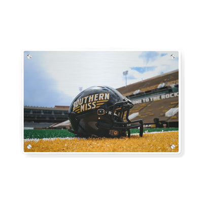Southern Miss Golden Eagles - Southern Miss Football Helmet - College Wall Art #Metal