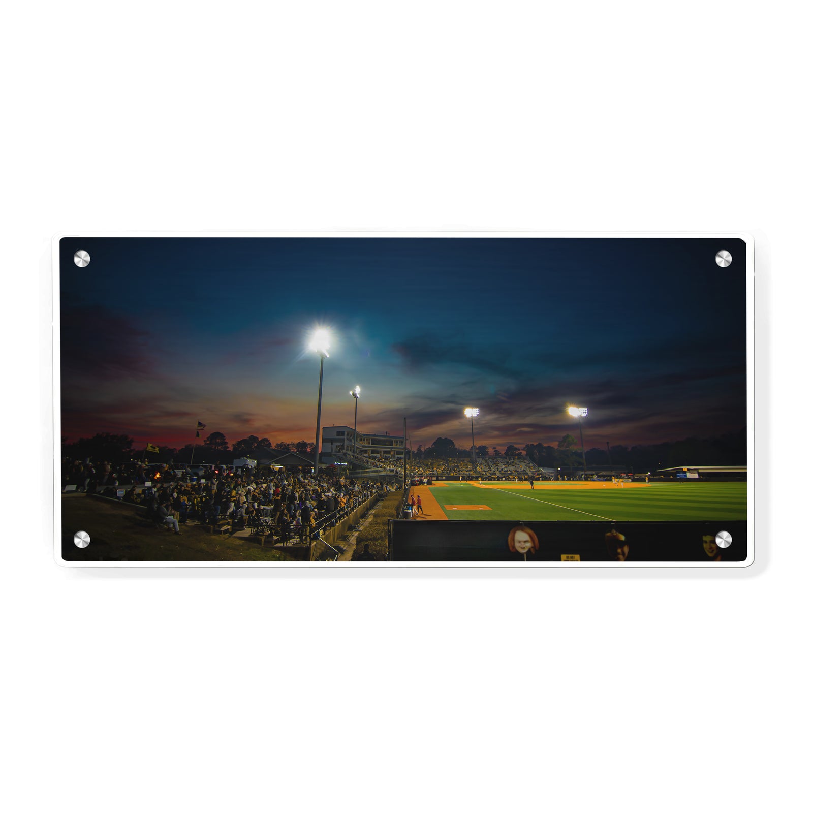 Southern Miss Golden Eagles - Pete Taylor Park Sunset Panoramic - College Wall Art #Canvas