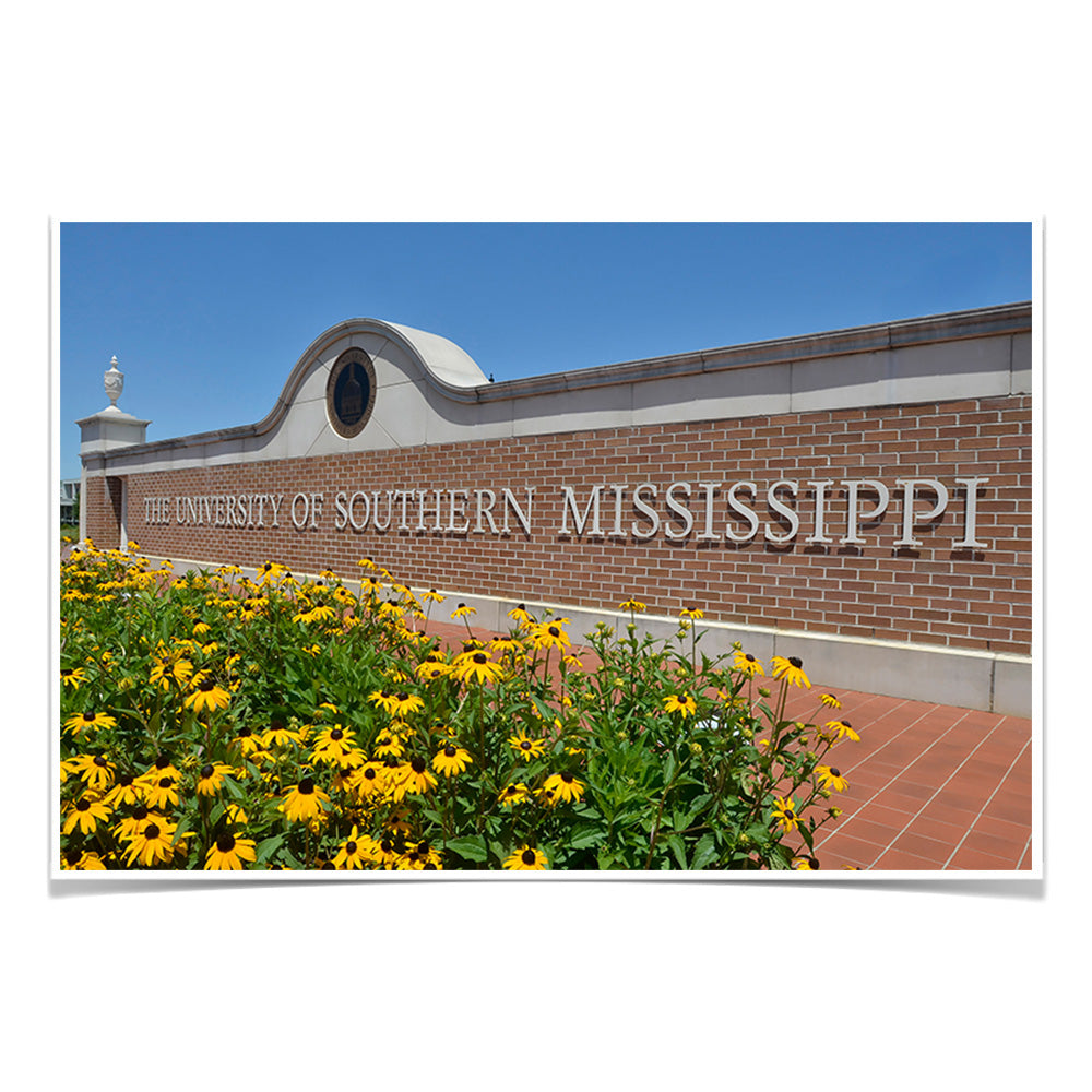 Southern Miss Golden Eagles - The University of Southern Mississippi Centennial Gateway - College Wall Art #Canvas