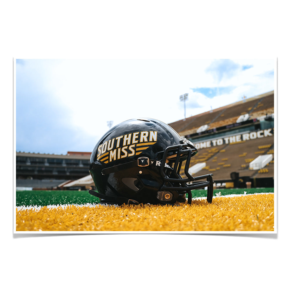 Southern Miss Golden Eagles - Southern Miss Football Helmet - College Wall Art #Canvas