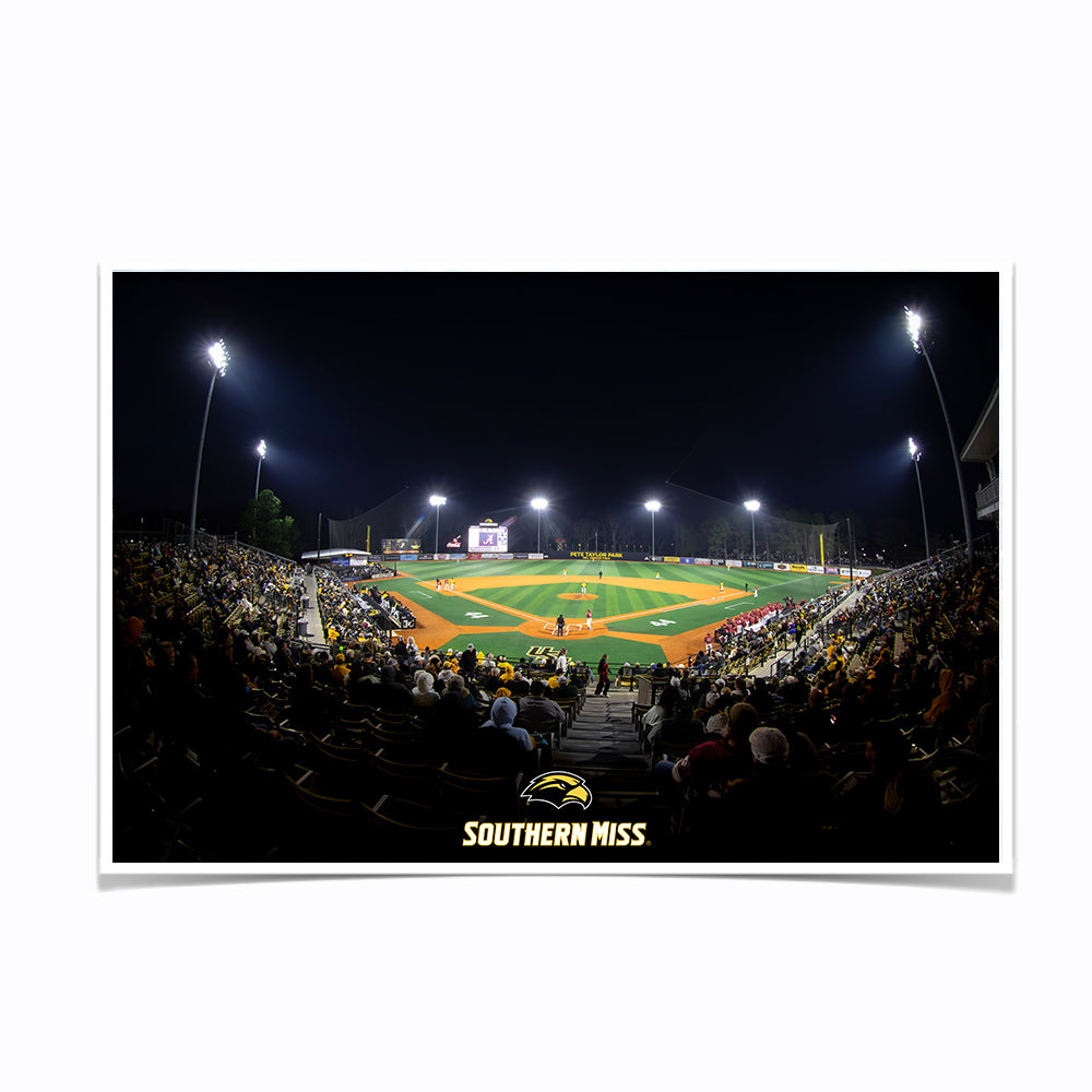 Southern Miss Golden Eagles - Pete Taylor Park - College Wall Art #Canvas