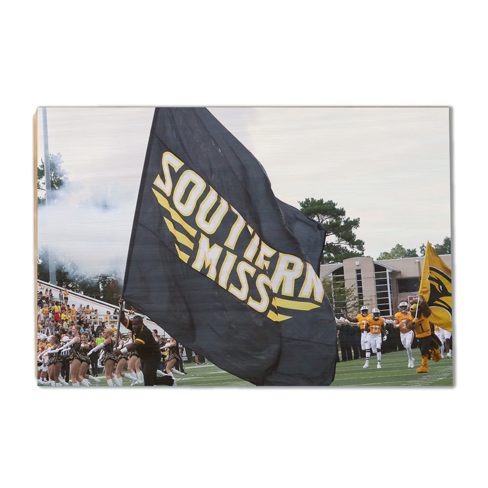 Southern Miss Golden Eagles - Southern Miss Flag - College Wall Art
