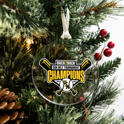 Southern Miss Golden Eagles - Back 2 Back Sun Belt Tournament Champions Logo Bag Tag & Ornament