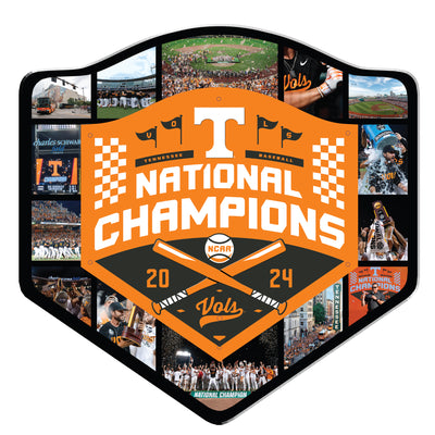 Tennessee Volunteers - Tennessee 2024 Baseball National Champions Single Layer Dimensional Wall Art - College Wall Art #PVC