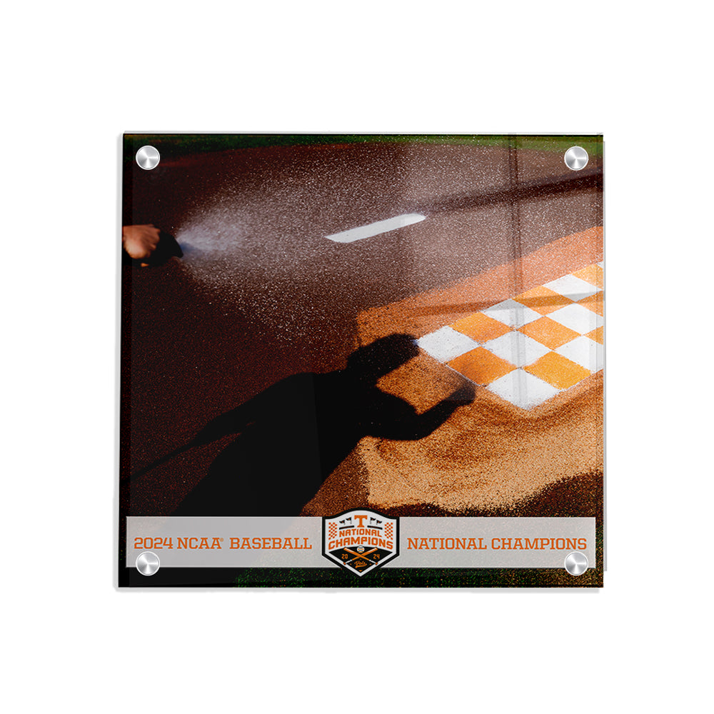 Tennessee Volunteers - Checkered Pitching Mound NCAA Baseball National Champions - College Wall Art #Canvas 