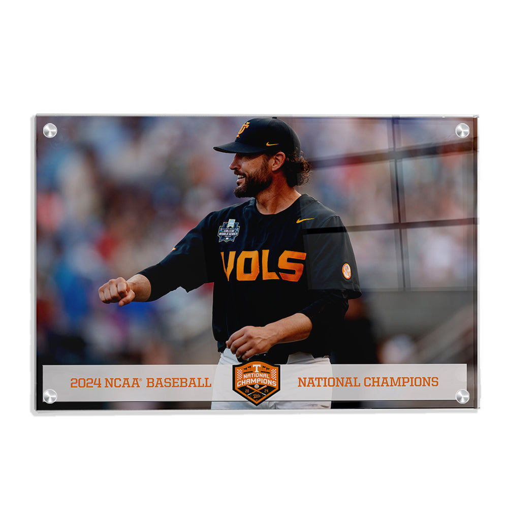 Tennessee Volunteers - Coach Vitello Baseball NCAA Baseball National Champions - College Wall Art #Canvas