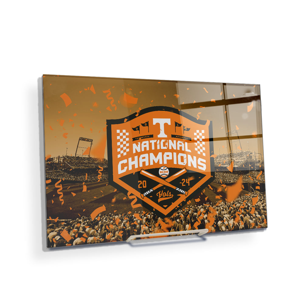 Tennessee Volunteers - Tennessee Orange NCAA Baseball National Champions - College Wall Art #Canvas