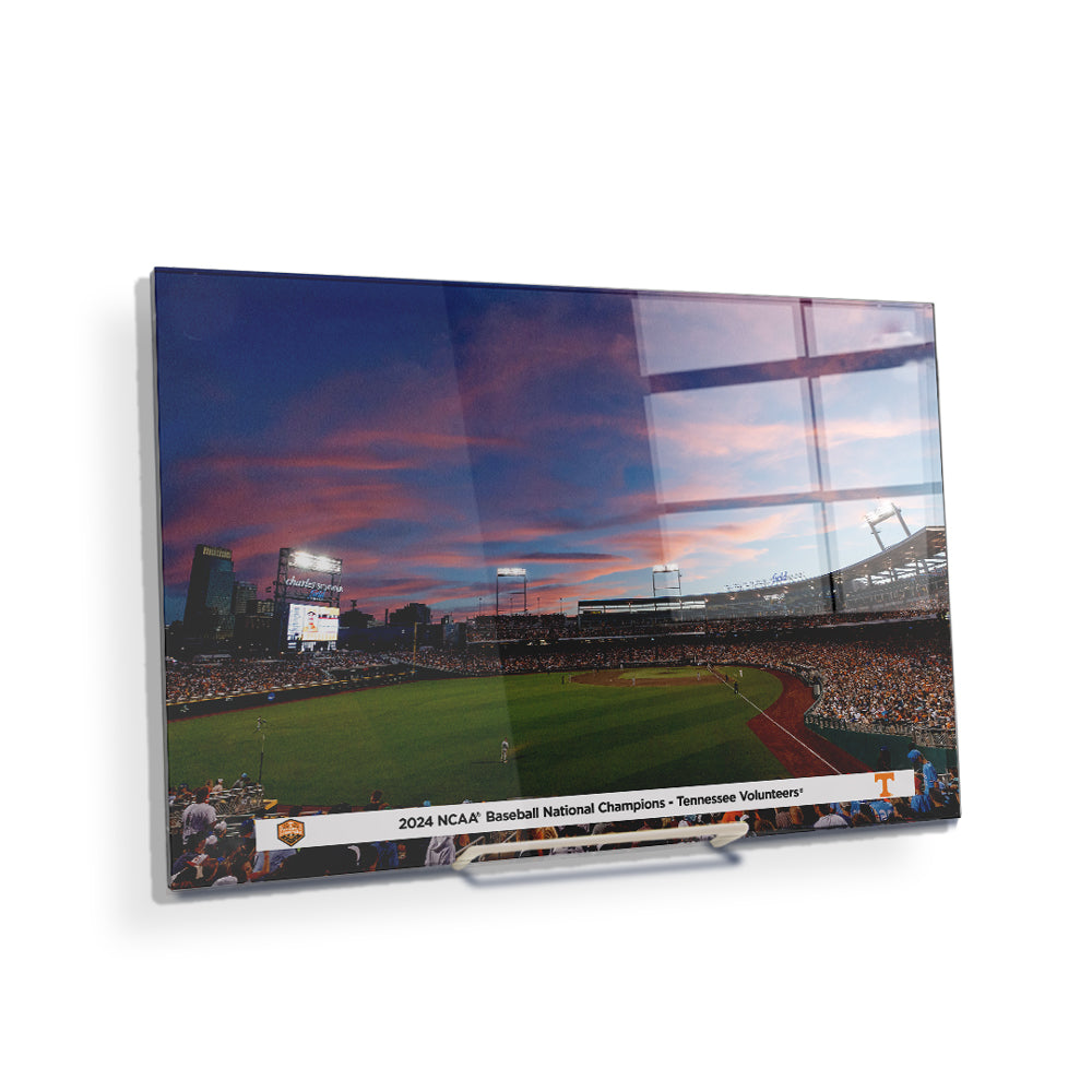 Tennessee Volunteers - 2024 NCAA Baseball National Champions Sunset - College Wall Art #Canvas 