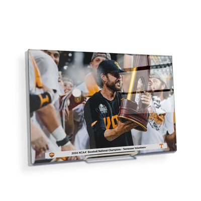 Tennessee Volunteers - Coach Vitello and the Trophy - College Wall Art #Acrylic Mini