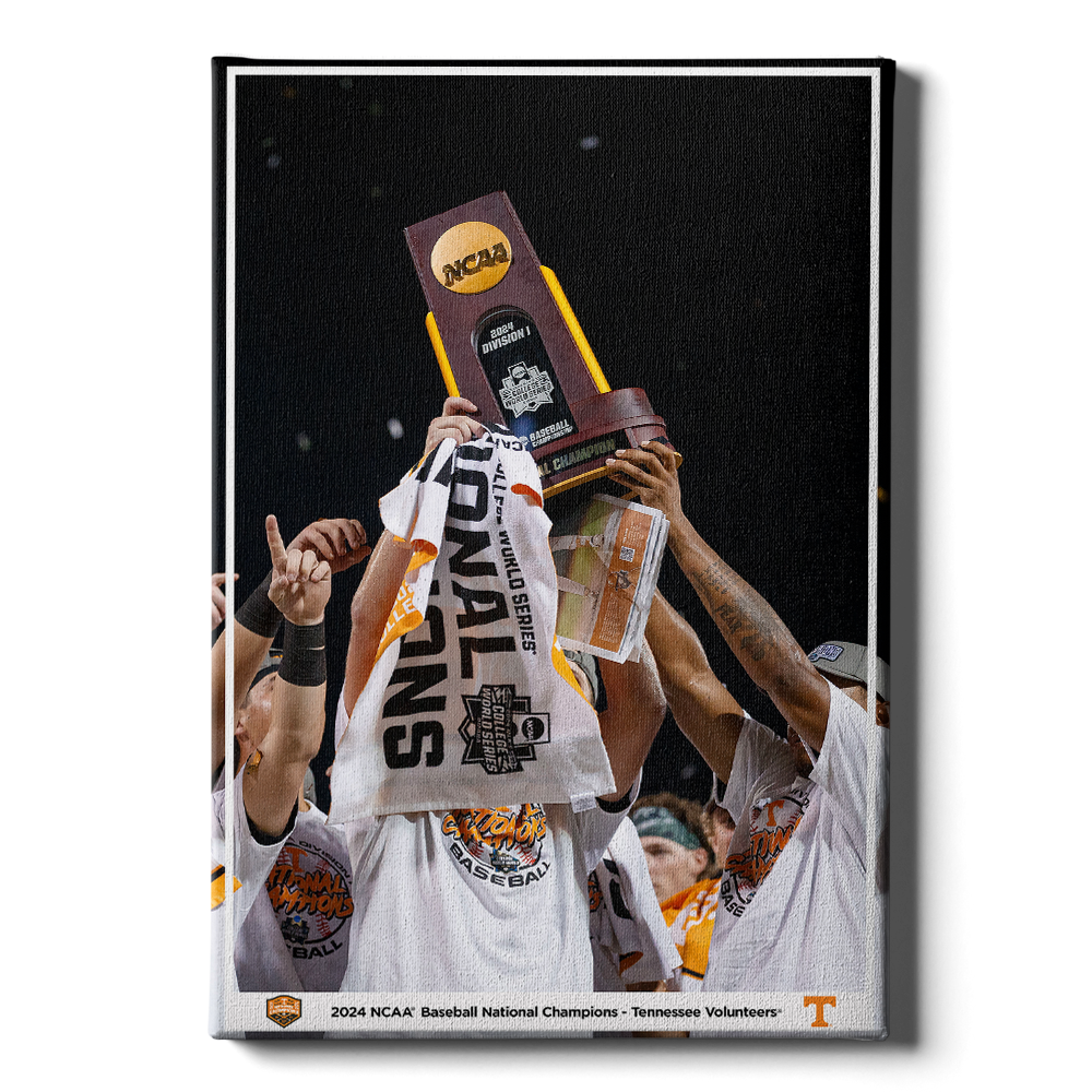 Tennessee Volunteers - 2024 NCAA Baseball National Champions Trophy - College Wall Art #Canvas