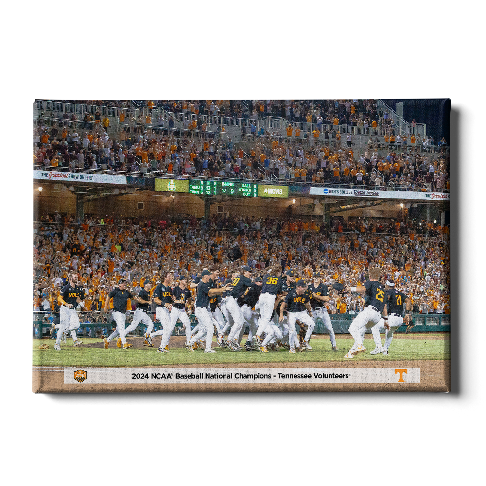 Tennessee Volunteers - 2024 NCAA Baseball National Champions Victory - College Wall Art #Canvas