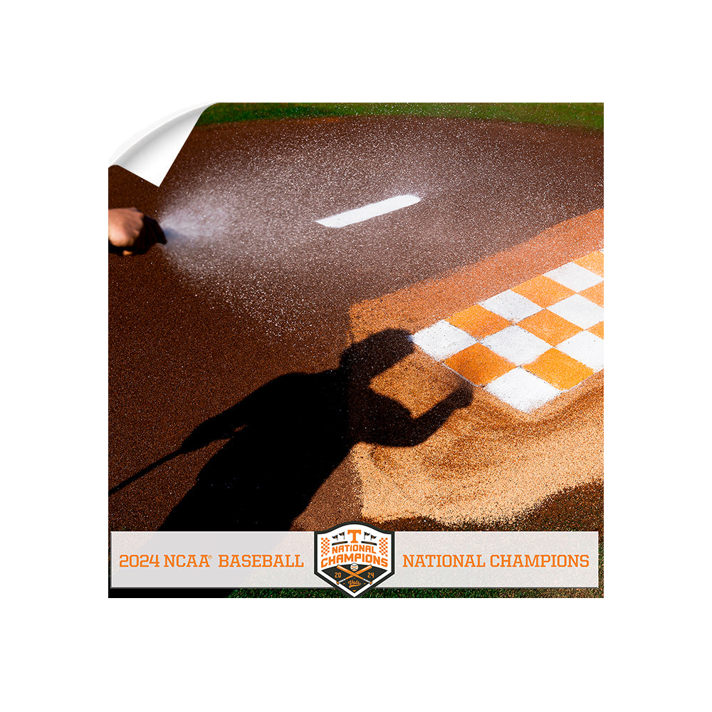 Tennessee Volunteers - Checkered Pitching Mound NCAA Baseball National Champions - College Wall Art #Canvas 