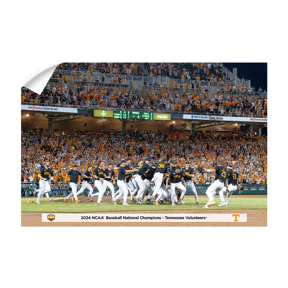 Tennessee Volunteers - 2024 NCAA Baseball National Champions Victory - College Wall Art #Canvas