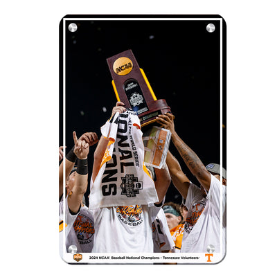 Tennessee Volunteers - 2024 NCAA Baseball National Champions Trophy - College Wall Art #Metal