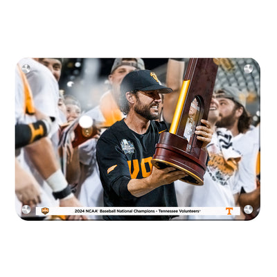 Tennessee Volunteers - Coach Vitello and the Trophy - College Wall Art #Metal