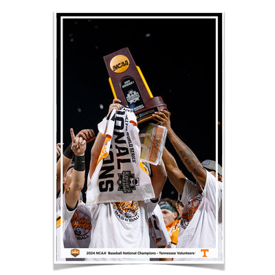 Tennessee Volunteers - 2024 NCAA Baseball National Champions Trophy - College Wall Art #Poster