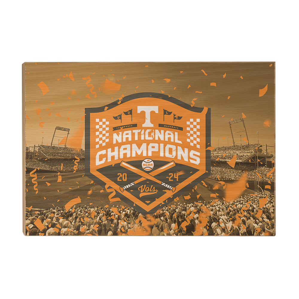 Tennessee Volunteers - Tennessee Orange NCAA Baseball National Champions - College Wall Art #Canvas