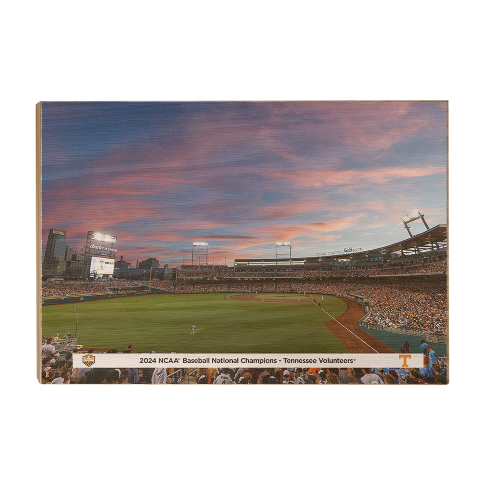 Tennessee Volunteers - 2024 NCAA Baseball National Champions Sunset - College Wall Art #Canvas 