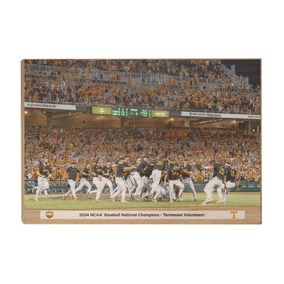 Tennessee Volunteers - 2024 NCAA Baseball National Champions Victory - College Wall Art #Wood