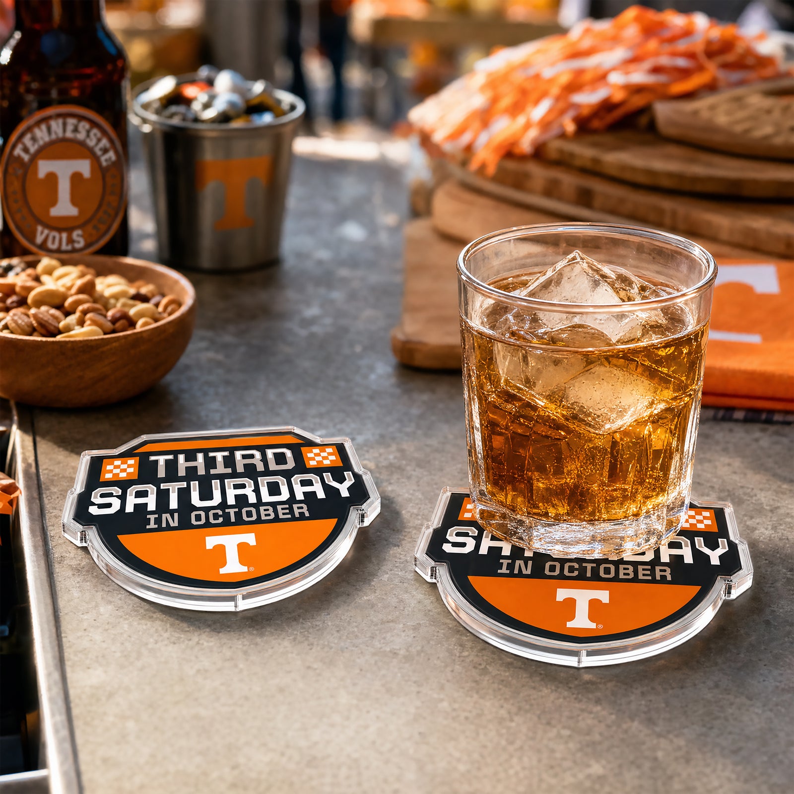 Tennessee Volunteers - Third Saturday in October Dimensional Drink Coaster
