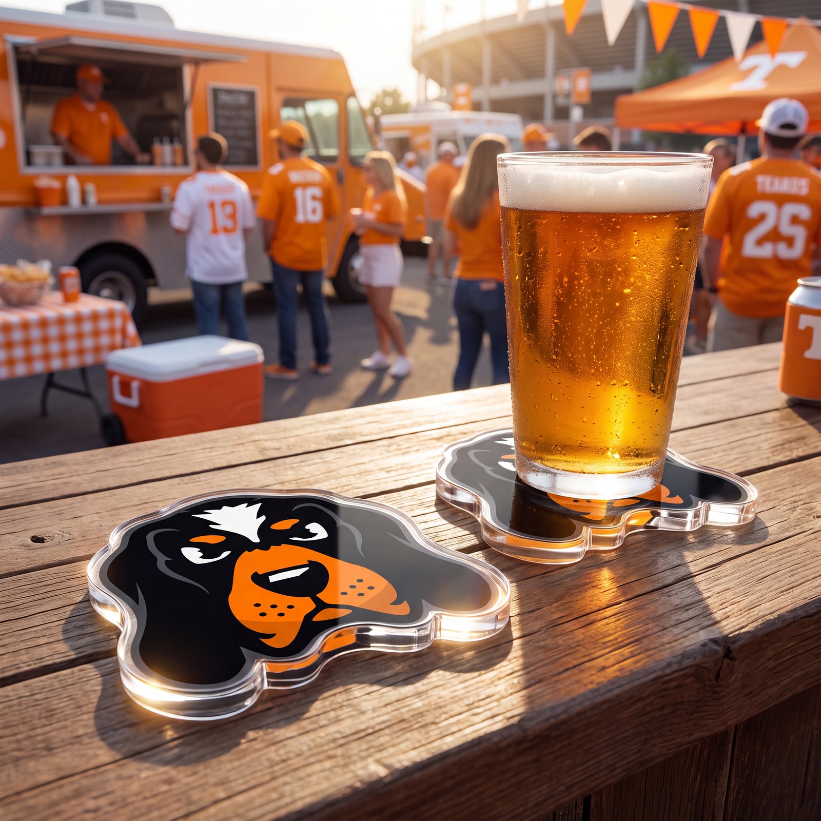 Tennessee Volunteers - Smokey Dimensional Drink Coaster