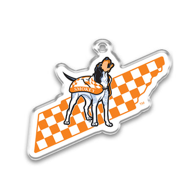 Tennessee Volunteers - Smokey's Checkerboard State Ornament & Bag Tag
