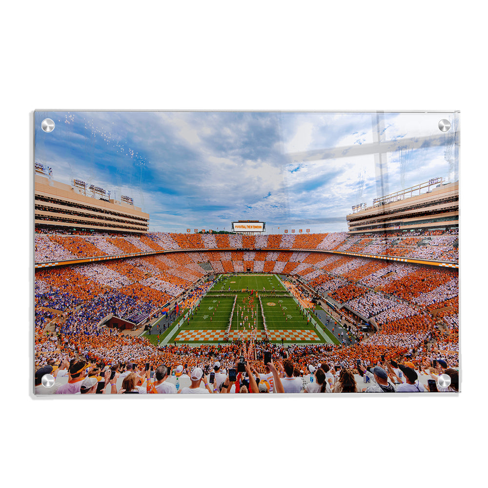 Tennessee Volunteers - It's Football Time in Tennessee Checkerboard Neyland - College Wall Art #Canvas