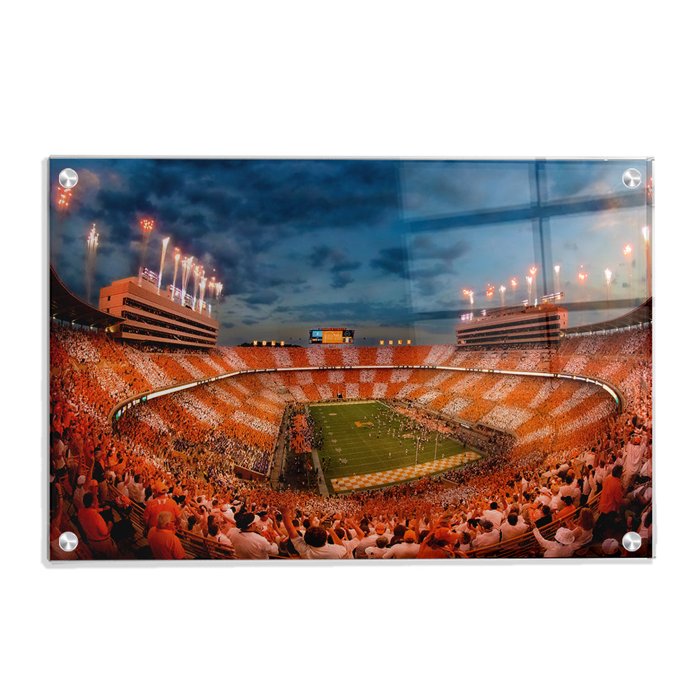 Tennessee Volunteers - Vols Beat the Gators Checkerboard - College Wall Art #Canvas