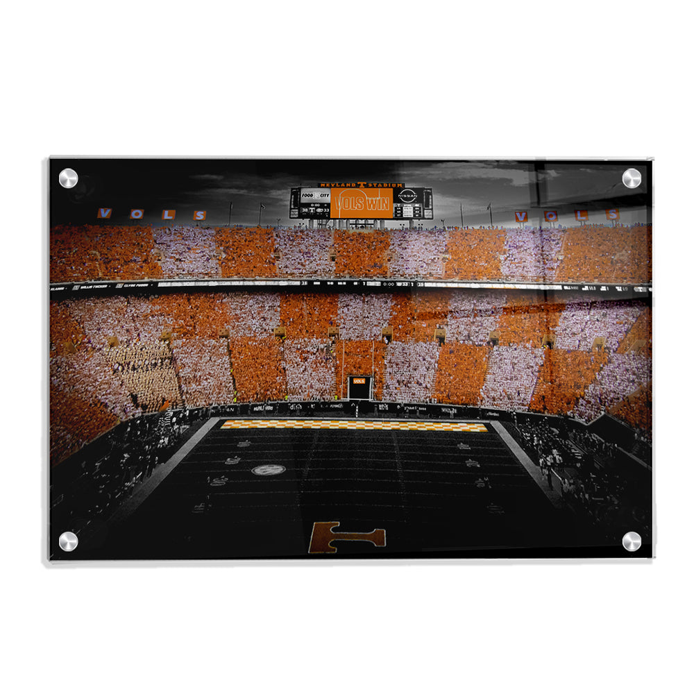 Tennessee Volunteers - Checkerboard Neyland Vols Win - College Wall Art #Canvas