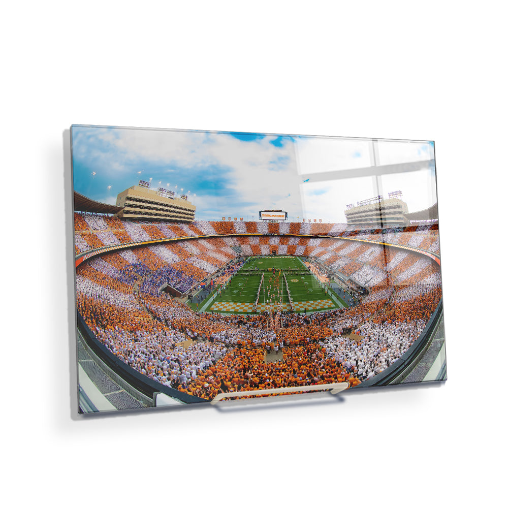 Tennessee Volunteers - It's Football Time in Tennessee Checkerboard Neyland Fisheye - College Wall Art #Canvas