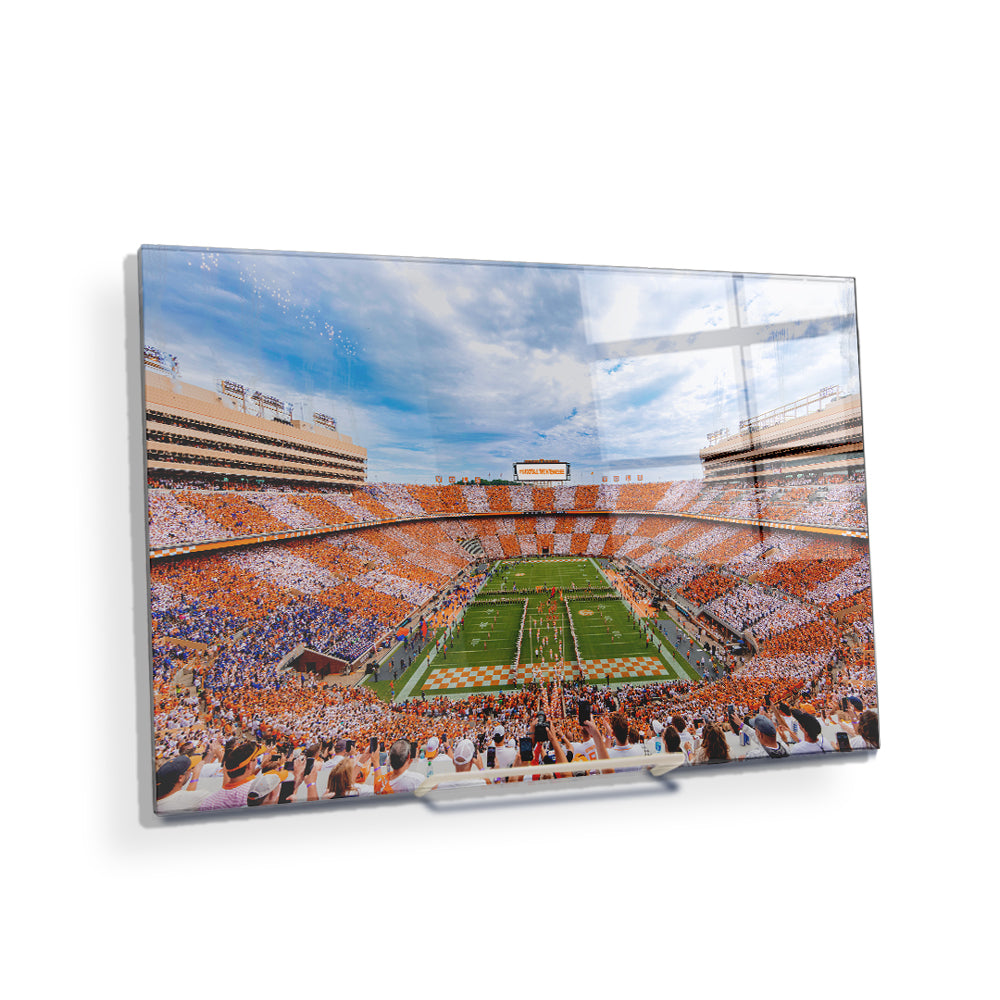 Tennessee Volunteers - It's Football Time in Tennessee Checkerboard Neyland - College Wall Art #Canvas