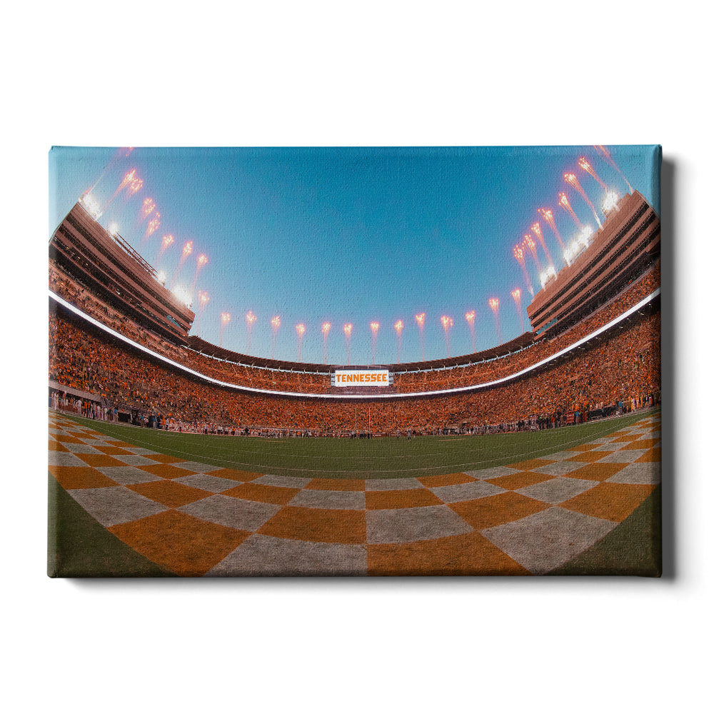 Tennessee Volunteers - Fisheye View Neyland Stadium - College Wall Art #Canvas