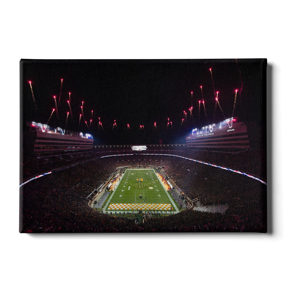 Tennessee Volunteers - Bombs Bursting in Air - College Wall Art #Canvas