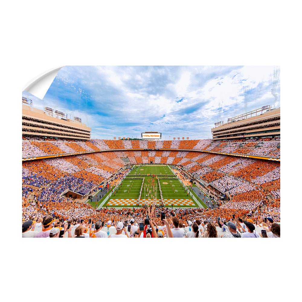 Tennessee Volunteers - It's Football Time in Tennessee Checkerboard Neyland - College Wall Art #Canvas