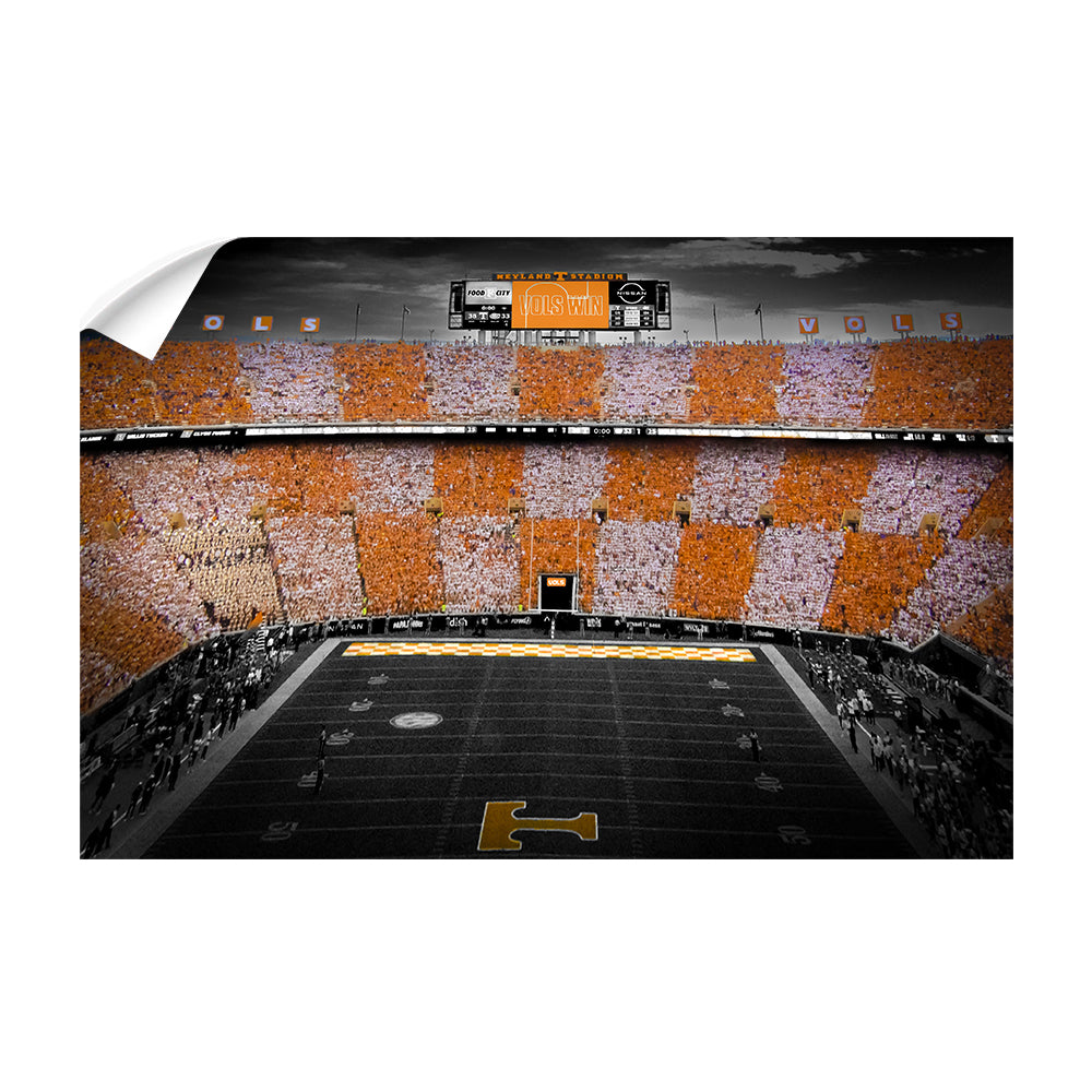 Tennessee Volunteers - Checkerboard Neyland Vols Win - College Wall Art #Canvas
