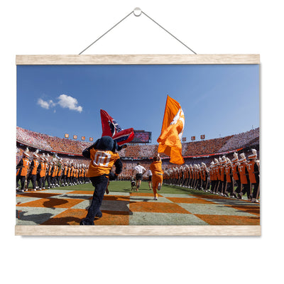 Tennessee Volunteers - Running into Checkered Neyland - College Wall Art #Hanging Canvas