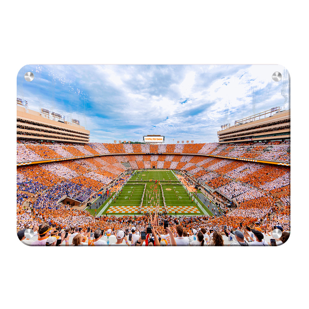 Tennessee Volunteers - It's Football Time in Tennessee Checkerboard Neyland - College Wall Art #Canvas