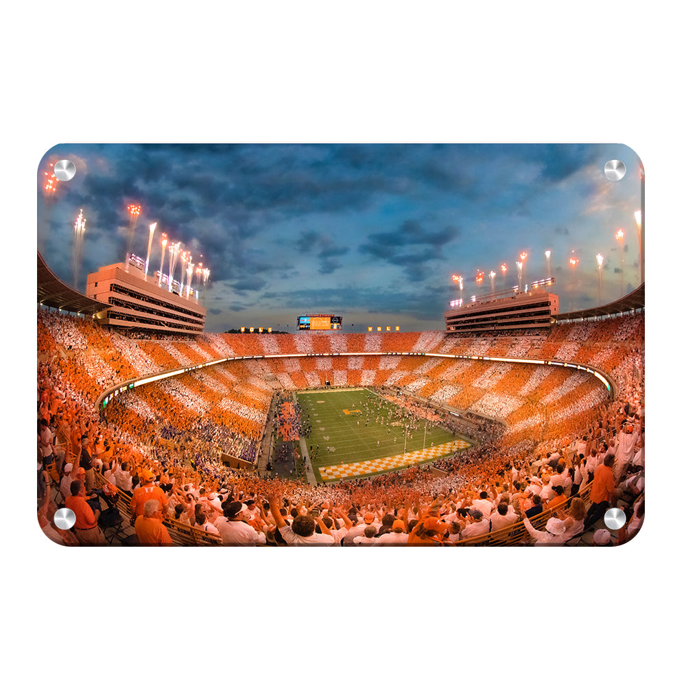 Tennessee Volunteers - Vols Beat the Gators Checkerboard - College Wall Art #Canvas