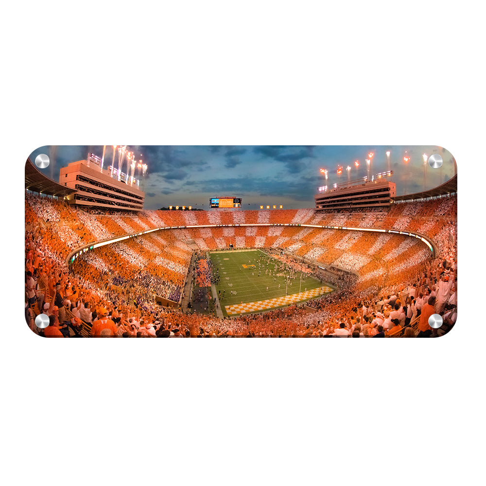 Tennessee Volunteers - Vols Beat the Gators Checker Neyland Panoramic - College Wall Art #Canvas