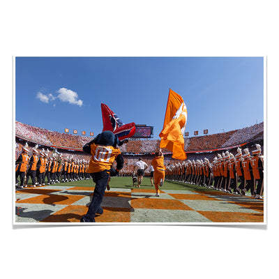 Tennessee Volunteers - Running into Checkered Neyland - College Wall Art #Poster