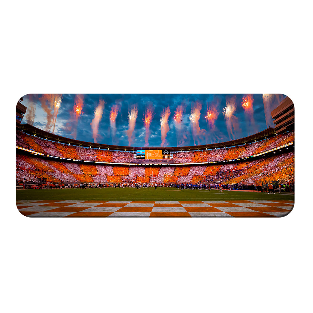 Tennessee Volunteers - Vols Win Checker Neyland Panoramic - College Wall Art #Canvas